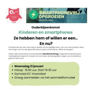 Smartphonevrij opgroeien Vroondaal